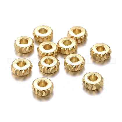 Brass Spacer Beads US-KK-K249-03A-G-1
