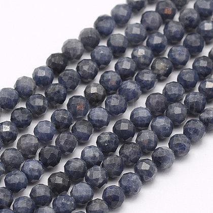 Natural Sapphire Beads Strands US-G-F509-18-4mm-1