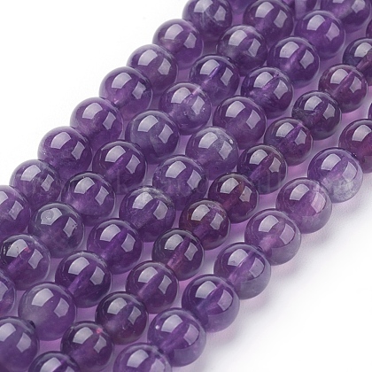 Natural Amethyst Beads Strands US-G-G099-6mm-1-1