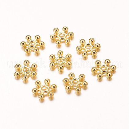 Snowflake Zinc Alloy Beads Spacers US-X-PALLOY-Q062-G-1