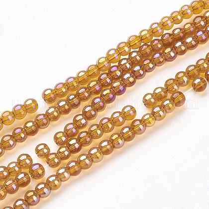 Glass Beads Strands US-GR4mm13Y-AB-1
