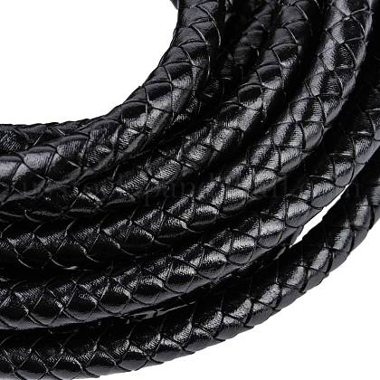 Braided Leather Cord with Core&nbsp;US-WL-F009-B02-8mm-2
