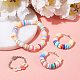 Flat Round Eco-Friendly Handmade Polymer Clay Bead Spacers US-CLAY-R067-4.0mm-19-6
