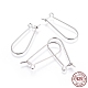 Rhodium Plated 925 Sterling Silver Earring Hoop Findings Kidney Wires Hooks 33x12.7mm Leverback Earrings US-STER-I005-07P-1