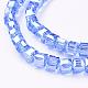 Electroplate Glass Beads Strands US-EGLA-R030-4x4mm-M-2