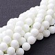Synthetic White Agate Beads Strands US-G-D419-10mm-01-1