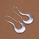 Silver Color Plated Brass Oval Hoop Earrings US-EJEW-BB11969-7