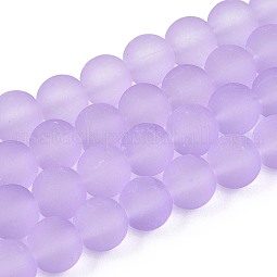 Baking Paint Transparent Glass Bead Strands US-GLAA-S031-8mm-25