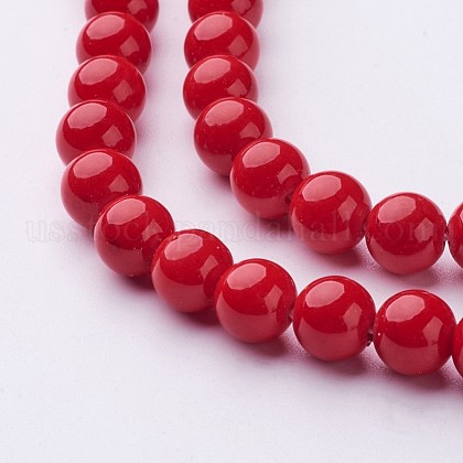 Natural Mashan Jade Round Beads Strands&nbsp;US-X-G-D263-8mm-XS31-2