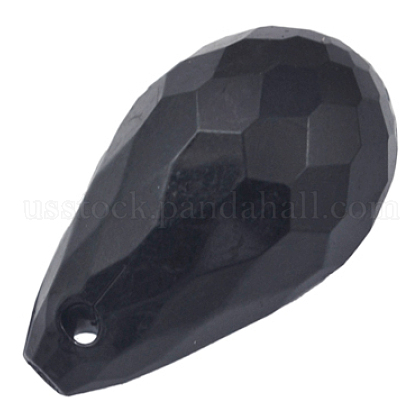 Black Color Acrylic Faceted Drop Pendants US-X-PL508Y-17-1