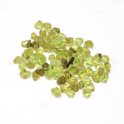 Natural Peridot Chip Beads US-G-L453-04-1