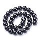 Natural Black Onyx Round Beads Strands US-GSR12mmC097-3