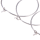 PandaHall Elite Brass Wine Glass Charm Rings Hoop Earrings US-KK-PH0028-01S-2