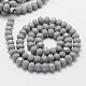 Opaque Solid Color Crystal Glass Rondelle Beads Strands US-EGLA-F046A-21-3