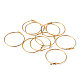 Golden Brass Hoop Earrings US-X-EC108-4NFG-4