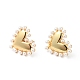 Rack Plating Brass with Acrylic Beads Stud Earrings for Women US-EJEW-G311-06G-1