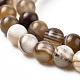 Natural Striped Agate/Banded Agate Bead Strands US-G-K166-13-6mm-02-6