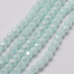 Electroplate Glass Bead Strands US-GLAA-K016-2x3mm-05PL