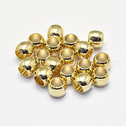 Long-Lasting Plated Brass European Beads US-KK-K193-093G-NF
