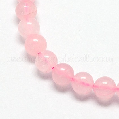 Natural  Rose Quartz Beads Strands US-G-L104-10mm-01-1