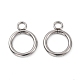 Stainless Steel Ring Toggle Clasps US-STAS-Q179-01-4