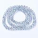 Electroplate Transparent Glass Beads Strands US-EGLA-A034-T10mm-Y05-2