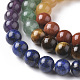 Chakra Theme Natural Red Rainbow Jasper & Yellow Aventurine & Tiger Eye & Green Aventurine & Blue Spot Stone & Lapis Lazuli & Amethyst Beads Strands US-G-F668-23-6mm-3