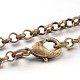 Iron Cross Chain Rolo Chain Necklace Making US-NJEW-JN01384-03-1