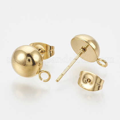 201 Stainless Steel Stud Earring Findings&nbsp;US-STAS-Q225-16G-6mm-2