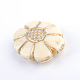 Flower Plating Acrylic Beads US-PACR-Q102-36A-1