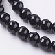 Synthetic Black Stone Beads Strands US-G-G621-8mm-14-3