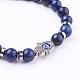 Natural Lapis Lazuli(Dyed) Stretch Bracelets US-BJEW-JB03146-03-2