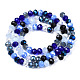 Electroplate Glass Beads Strands US-EGLA-N002-12B-2