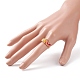 Glass Braided Vortex Finger Ring US-RJEW-TA00046-01-3