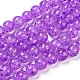 Spray Painted Crackle Glass Beads Strands US-CCG-Q001-10mm-12-1
