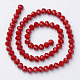 Faceted Solid Color Glass Rondelle Bead Strands US-GLAA-Q044-10mm-24-2