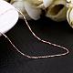 Fine Rose Gold Plated Tin Alloy Snake Chain Fine Necklaces US-NJEW-BB10174-18-4