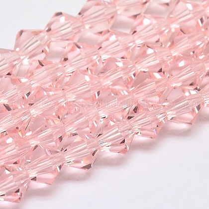 Imitate Austrian Crystal Bicone Glass Beads Strands US-GLAA-F029-4x4mm-15-1