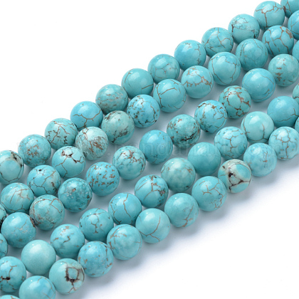 Natural Green Turquoise Beads Strands US-X-G-T055-10mm-12-1