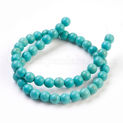 Synthetic Turquoise Beads Strands&nbsp;US-TURQ-G106-6mm-02D-2