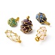 Natural Mixed Gemstone Pendants US-PALLOY-JF00845-1