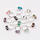Natural & Synthetic Mixed Stone Finger Rings US-RJEW-P121-A-1