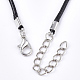 Waxed Cord Necklace Making with Iron Findings US-X-NJEW-R229-2.0mm-02-4