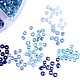 Round Glass Seed Beads 6/0 Mixed Color Opaque Loose Beads Silver Lined Blue US-SEED-PH0001-05D-2