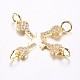 Long-Lasting Plated Brass Micro Pave Cubic Zirconia Charms US-ZIRC-F069-48G-1
