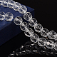 Half-Handmade Transparent Glass Beads Strands US-GF8mmC01-1