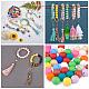 100Pcs Silicone Beads Round Rubber Bead 15MM Loose Spacer Beads for DIY Supplies Jewelry Keychain Making US-JX452A-5