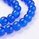 Spray Painted Crackle Glass Beads Strands US-CCG-Q001-10mm-14-3