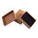 Kraft Cotton Filled Cardboard Paper Jewelry Set Boxes US-CBOX-R036-11A-3