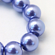 Baking Painted Pearlized Glass Pearl Round Bead Strands US-HY-Q003-4mm-09-3